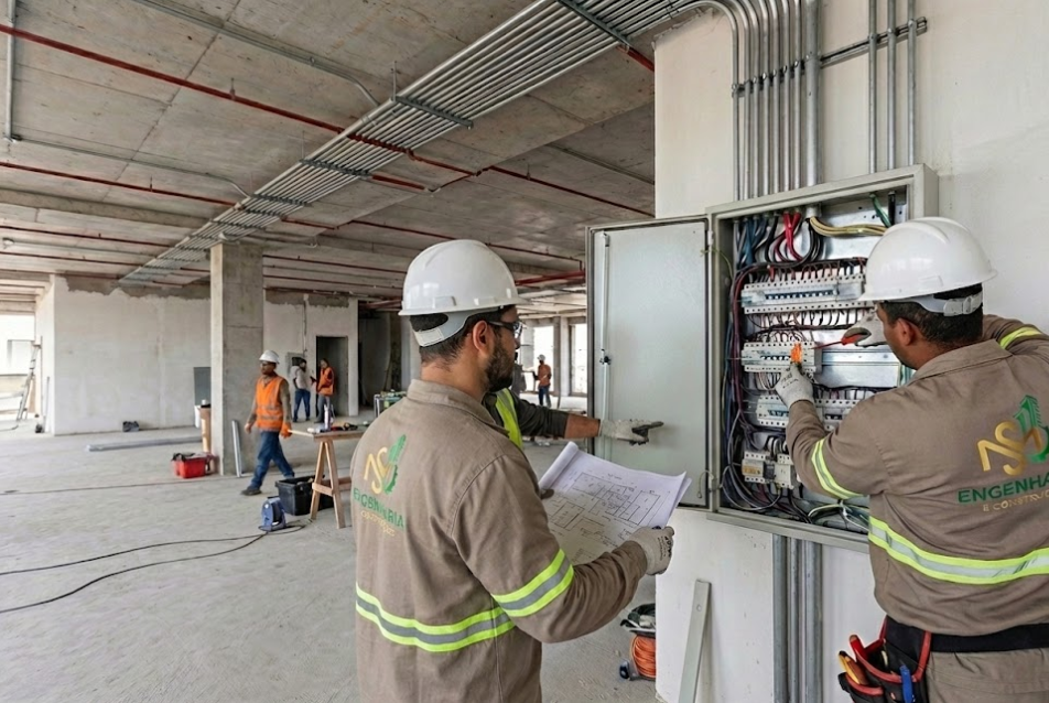 Projeto elétrico aplicado em obra.